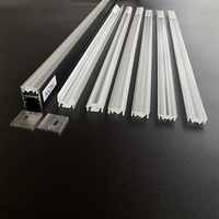 60 °   Lentille optique linéaire PMMA à faisceau moyen pour profil de barre lumineuse LED, diffuseur extrudé transparent givré