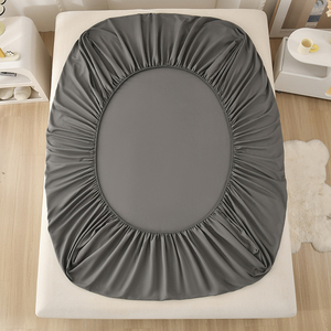 Nuovo Arrivo: Coprimaterasso in Cotone Tinta Unita con Angoli Elasticizzati per Letto Singolo - Product Image 6