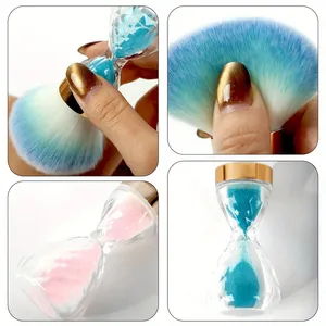 Cepillo para Uñas de Gel, Herramienta de Manicura, Cepillo para Polvo de Uñas con Mango de Reloj de Arena, Suave para Eliminar Polvo y Limpiar - Product Image 6