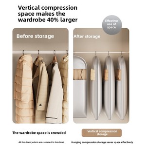 Sac de rangement pliable pour vêtements MKW4368 avec logo personnalisé, fermeture éclair de compression, fenêtre transparente, <span class=keywords><strong>housse</strong></span> anti-poussière durable pour vêtements - Product Image 2
