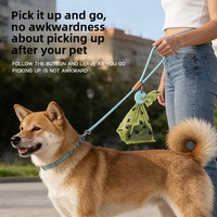 Boucle de sac à déjections canines en silicone multicolore et étanche, clip léger pour sacs à crottes, accessoire pour la promenade quotidienne et l'entraînement des chiens