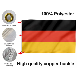 Bandiera Nazionale Tedesca Personalizzata 3x5ft in Poliestere 100D Resistente alle Intemperie con Occhielli in Ottone - Product Image 4