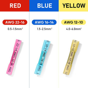 JAS AWG 16-14 Lug đồng + PE nhiệt co lại uốn thiết bị đầu cuối cách nhiệt chịu mài mòn cao 28mpa độ bền kéo dây nối - Product Image 3
