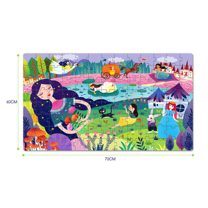 Rompecabezas de la Bella Durmiente de 104 piezas para niñas de 5 a 7 años, juego educativo en caja de regalo, esquinas redondeadas, diseño plano - Product Image 5