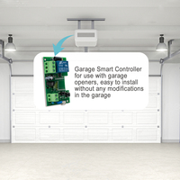 Récepteur de moteur de porte de garage 433 MHz AC DC 12V 24V 7-32V Télécommande de portail 433,92 MHz Interrupteur Fonctionne avec le code roulant HCS301