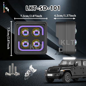 <span class=keywords><strong>KLT</strong></span>, le nouveau design de phare LED carré de 3 pouces, blanc, jaune, ambre, clignotant, projecteur, lampe de <span class=keywords><strong>conduite</strong></span> tout-terrain, LED pour voiture, camion - Product Image 3