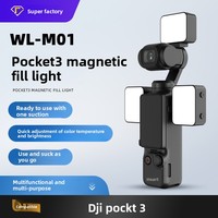 Lumière vidéo LED magnétique 3 couleurs, mini lumière d'appoint pour vlog, accessoires pour caméra d'action pour DJI Osmo Pocket 4 3 Creator Combo
