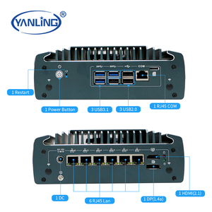Pemasok dengan reputasi baik 6 LAN Mini PC 12 industri komputer tertanam untuk beberapa Port LAN untuk Firewall VPN - Product Image 4