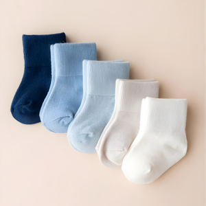 Calcetines para Bebés de 0 a 12 Meses, Suaves, Transpirables, de Color Sólido, Estilo Casual Minimalista, Venta al Por Mayor - Product Image 1