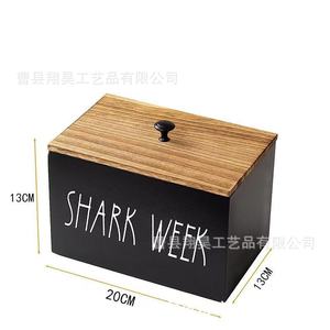 Caja de almacenamiento de madera para baño con tapa, rectangular, de color sólido, independiente, para productos menstruales, tampones y cápsulas de detergente. - Product Image 4