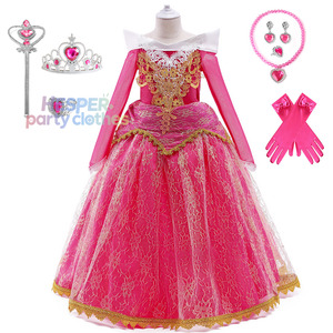 HP Girls Long Sleeve Princess Performance Costume Dress up Birthday Christmas Party With <b>Accessories</b> - Product Image 1
