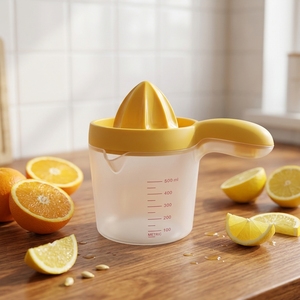 Exprimidor de Limón y Naranja de Plástico con Taza Medidora, Exprimidor Manual de Frutas 01BA069 01BA069 - Product Image 1