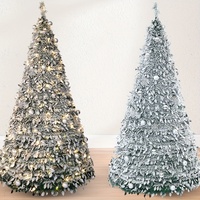 Lumières de Noël rétractables en PVC pliables et personnalisables, écologiques, 1,2 m/1,5 m/1,8 m, pour les célébrations de Noël en extérieur