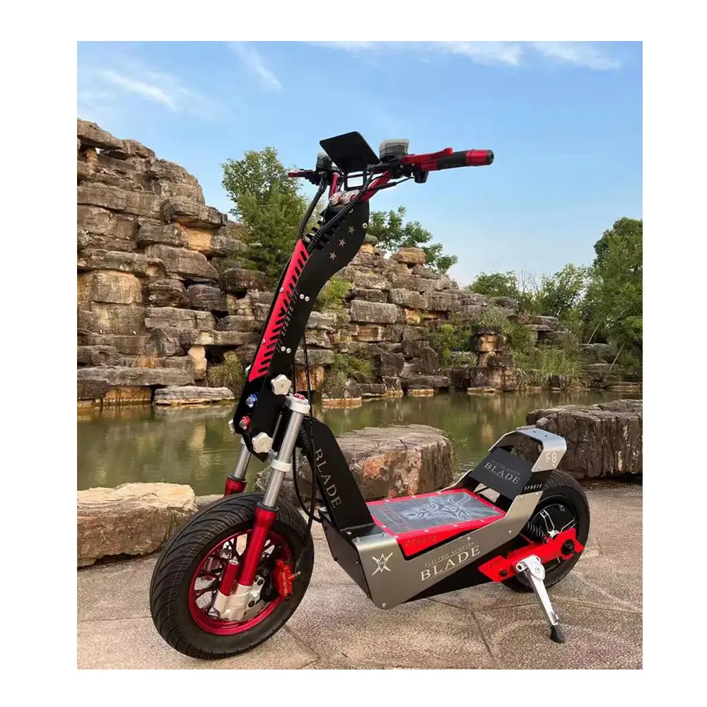 New Model Electric Scooter 100 Km/h 4000w 72v 30ah 40ah Off Road Electric Scooter with 13inch Wheel