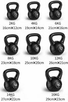 BalanceFrom Ensemble de 3 haltères kettlebell en vinyle à large poignée, 5 lb, design ergonomique et portable