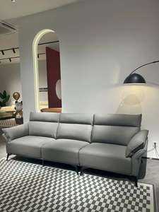 Sofá seccional moderno de lujo de 1 2 3 plazas de cuero con mechones para el hogar y comedor de hotel con un diseño contemporáneo elegante - Product Image 5