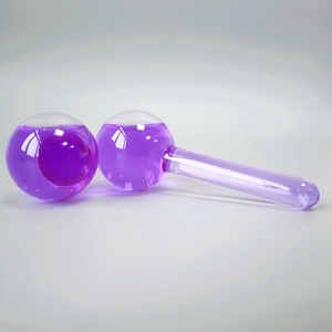 Nuevo Producto masaje Facial belleza SPA de vidrio de color púrpura hielo globos con líquido dentro de la - Product Image 3