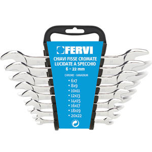 เครื่องมือ, ประแจ, ชุดประแจแบบตั้งโต๊ะเคลือบโครเมียมขัดเงา FERVI - Product Image 1