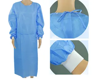 SMS Disposable Hospital Non Woven Isolation Surgical Gown En13979