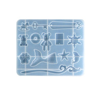 Goutte à goutte colle moule ours fishtail épingle à cheveux multiples pendentif silicone moule pour BRICOLAGE à la main
