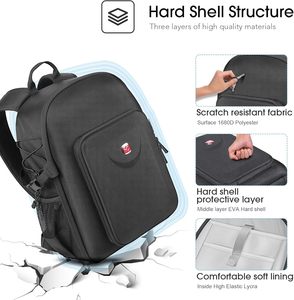 Sac à dos professionnel imperméable en microfibre noir pour accessoires de <span class=keywords><strong>drone</strong></span> <span class=keywords><strong>Mavic</strong></span> <span class=keywords><strong>3</strong></span> Pro <span class=keywords><strong>Combo</strong></span>/<span class=keywords><strong>Cine</strong></span> - Product Image 4