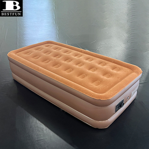 ที่นอนลมแบบพองลมขนาดทวิน พร้อมปั๊มลมไฟฟ้าในตัว เตียงลมยกสูง เฟอร์นิเจอร์พกพาสำหรับแขก - Product Image 3