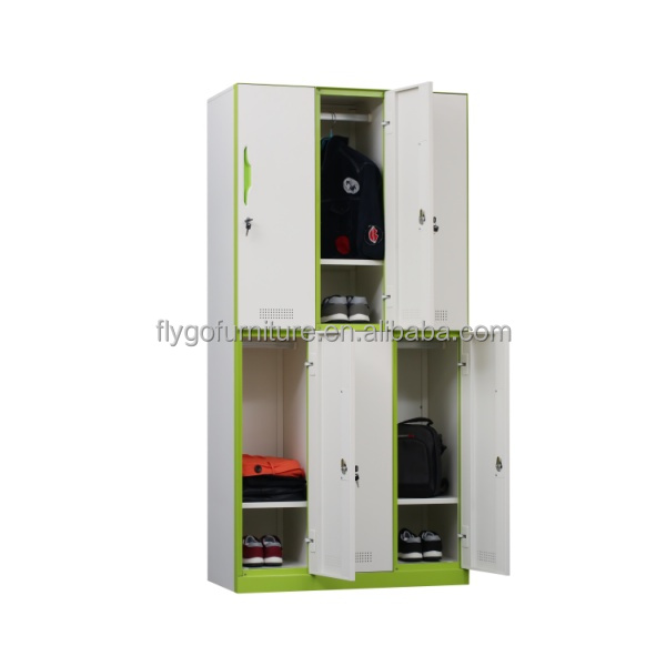 Custom 6-Door Modern Design Metal Gym Lockers for School Commercial Furniture for Clothes Storage