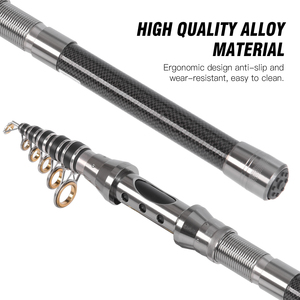 Juego de Caña de Pescar, 2 Piezas, Caña Telescópica de Fibra de Carbono y Carrete Giratorio, Accesorios de Pesca, 1.5 <span class=keywords><strong>m</strong></span> - Product Image 6