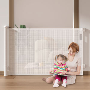 प्रोडिगी sg025 छोटे पशु सुरक्षा गेट कुत्ते बिल्ली सुरक्षा दरवाजे के साथ रिट्रेटेबल धातु सीढ़ियों जाल प्लास्टिक सामग्री - Product Image 4