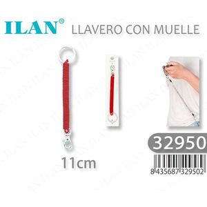 Portachiavi con Molla 11cm Rosso Scuro - Product Image 3