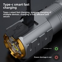 Lampe torche LED rechargeable haute puissance pour extérieur, faisceau laser puissant longue portée, multifonctionnelle, en alliage d'aluminium avec dos magnétique