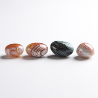 Pierre de palmier en agate naturelle multicouche, polie et rayée, pour la fabrication de pendentifs DIY, agate de guérison Wenwan, polie et prête à l'emploi, vente en gros