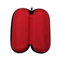 Estuche para gafas de sol de Material Oxford, estuche de viaje seguro con cierre de cremallera, forro suave, color rojo, EVA