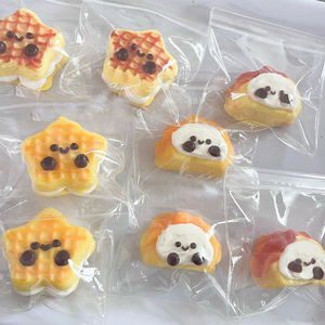 Wholesale Ultra Soft Tiger Skin Star Waffle Cake Silicone Squishy <b>Worm</b> Toy Perfect Stress Relief Squishy Squeeze Toys - Product Image 6