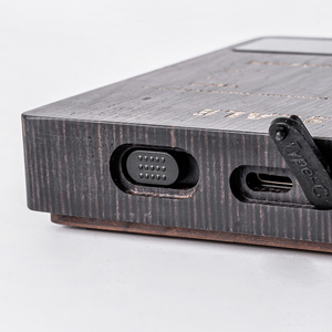 Balance de cuisine numérique à piles, design moderne, aspect bois massif noir, mini, écologique, 0,1 g, LED avec minuteur - Product Image 4