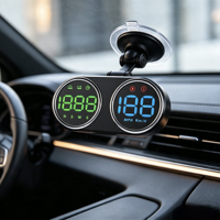 Dernier modèle d'écran de visualisation tête haute GPS HUD G28, compteur de vitesse à double écran avec éclairage ambiant, connecteur Type-C, compatible avec toutes les voitures