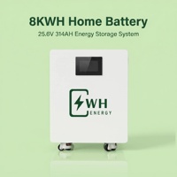 Stock UE Système de stockage d'énergie domestique 24V 314AH 8KWH 25.6V 300Ah 200AH 100AH 16 Kwh 15Kw 10Kw Pack de batteries lithium-ion LiFePO4 48V