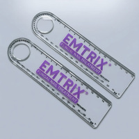 Loupe 2-en-1 avec logo personnalisé, règle droite de 15 cm/6 pouces