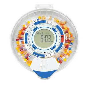 Boîte à pilules de médecine ronde portable Organisateur de distributeur automatique écologique Article promotionnel de santé intelligente - Product Image 1