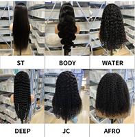 Perruque frontale en dentelle 5*5 en gros, densité 210%, 100% cheveux humains brésiliens, pré-épilée, bouclée crépue, pour femmes noires
