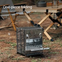 Fabrication de tôle sur mesure Gril à charbon de bois pliable en acier inoxydable portable pour le camping en plein air Pièces de poêle à bois