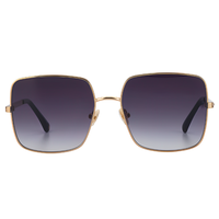 Lunettes de soleil de luxe unisexes Mhooe de haute qualité, monture rectangulaire en nylon métallique, verres dégradés, protection UV400