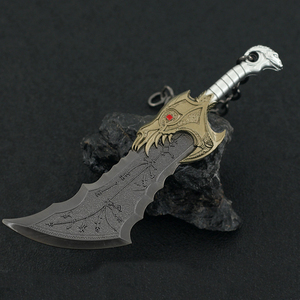 LLavero de Metal de aleación de Zinc, espada de juguete pequeña, <span class=keywords><strong>dios</strong></span> de la guerra, Kratos, hoja Chaos, 13cm, 53g - Product Image 3