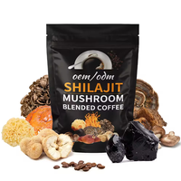 Extrait de Shilajit OEM, café aux champignons premium avec collagène de Shilajit, boisson fonctionnelle pour l'énergie pendant l'entraînement