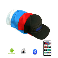 Casquette LED multilingue avec message défilant, écran LED rechargeable, programmable par application, casquette LED