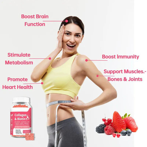 OEM Brightening Skin Whitening Biotin L-Glutathione Gummies Anti-Aging Collagen Gummies - Product Image 4