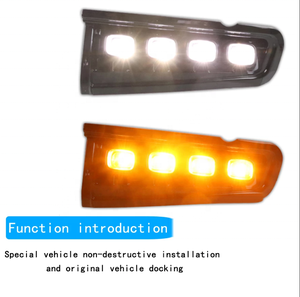 Luces de parachoques delantero con señal de giro, Luz antiniebla amarilla DRL LED de circulación diurna para Ford Bronco 2021 <span class=keywords><strong>2022</strong></span> - Product Image 2