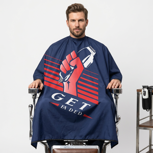 Barber Cape Printed Patriotic Graphic <b>Waterproof</b> Hair Cutting Gown Snap Closure Salon Styling Apron Barber Capes - Product Image 3