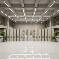 Système d'étagères mobiles haute densité en métal pour archives, bureaux et bibliothèques – Unité de rangement compacte roulante