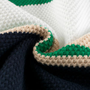 Suéter de punto a rayas para niños y niñas, jersey de cuello redondo de algodón 100% Unisex para invierno - Product Image 6